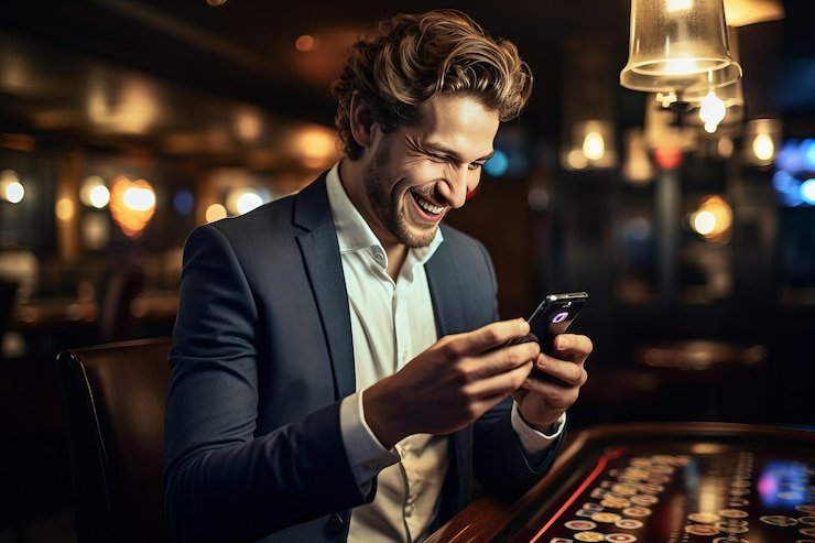 Pengguna membaca FAQ sinar77 di perangkat mobile dengan tampilan mudah